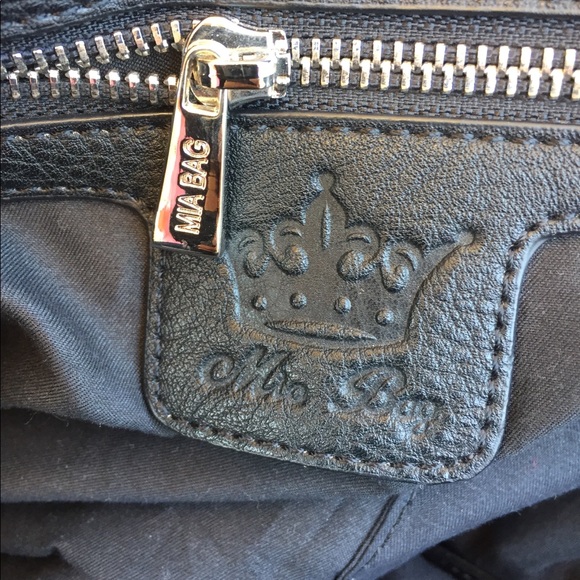 Mia bag denim tote with short black handles - Picture 5 of 5